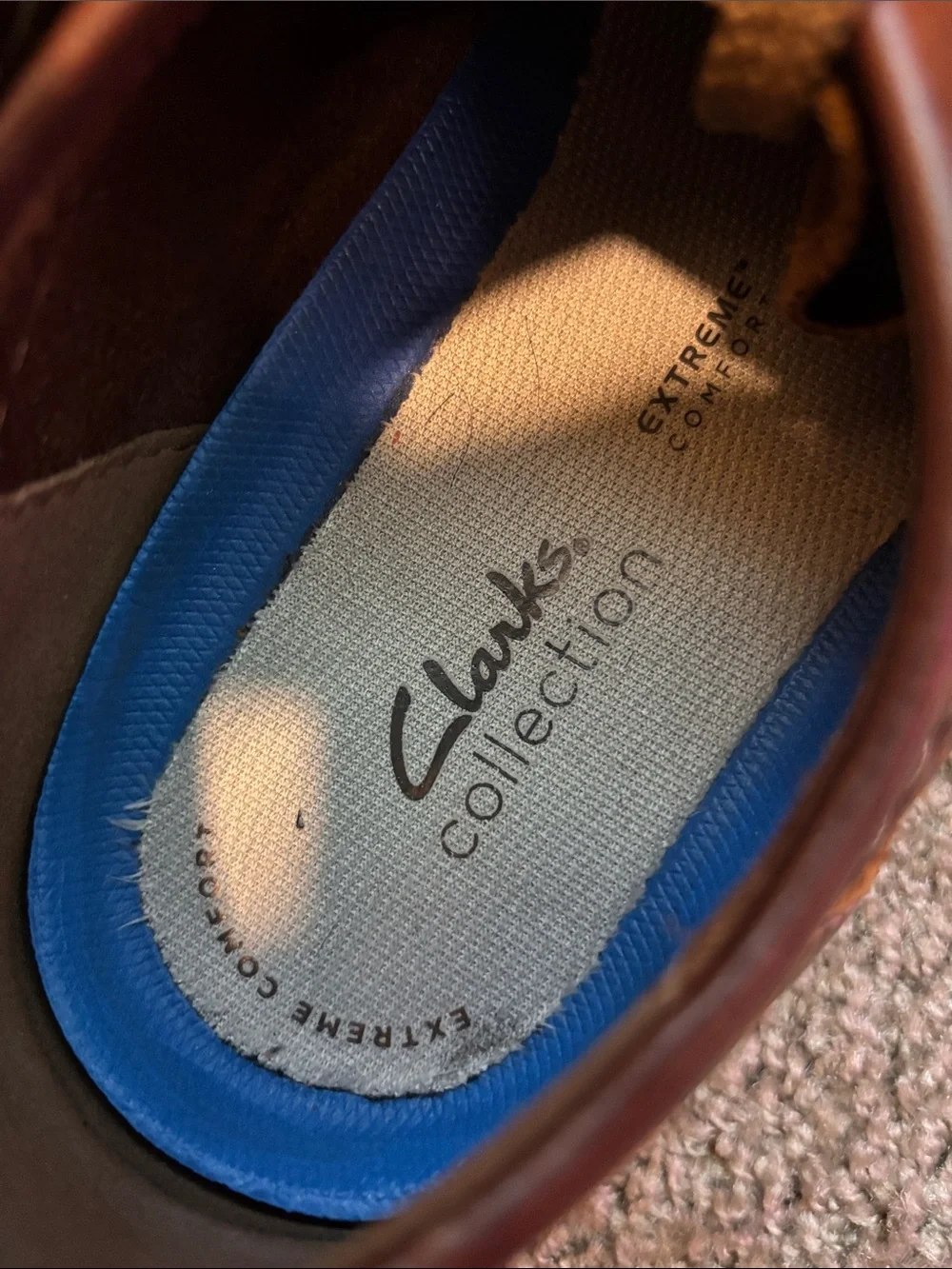 Clarks Men’s Brown Leather Lace-Up Shoes